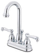 Kingston Brass 4" Centerset Bathroom Faucet, Polished Chrome