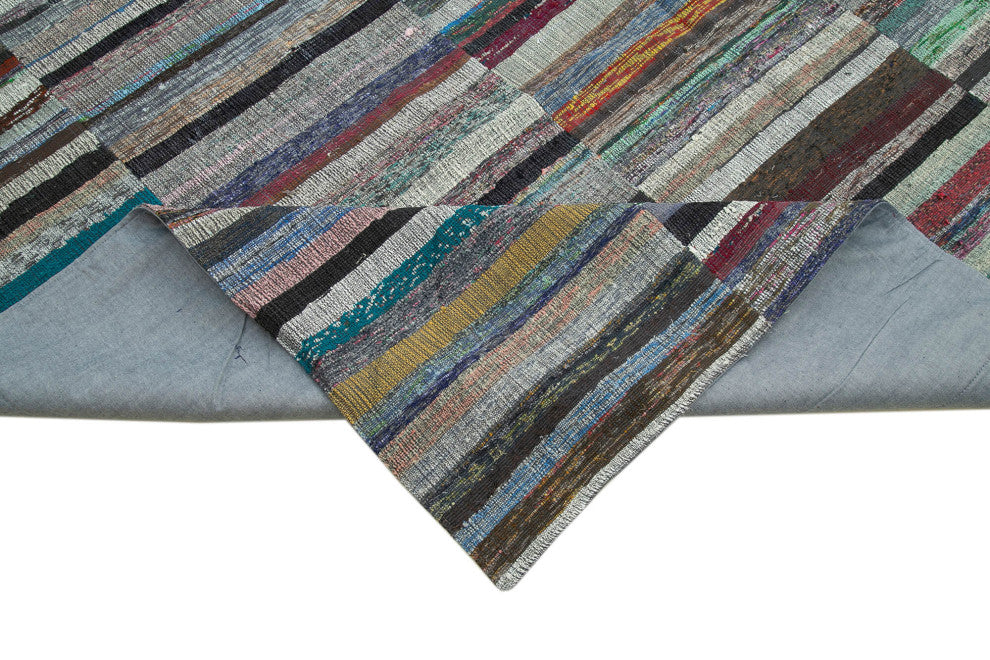 Rug N Carpet - Handmade Oriental 11' 4'' x 15' 3'' Rustic Patchwork Kilim Rug