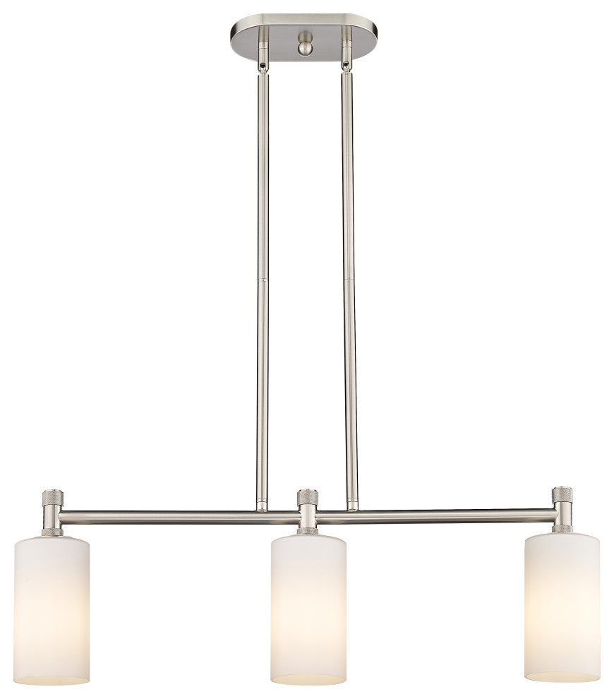 Crown Point 3 30.5" Island Lighting Satin Nickel