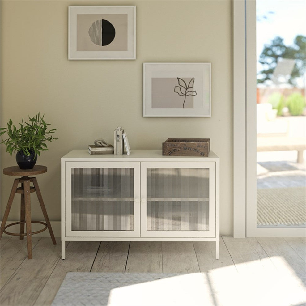 Systembuild Evolution Ashbury Heights 2 Door Storage Cabinet in White