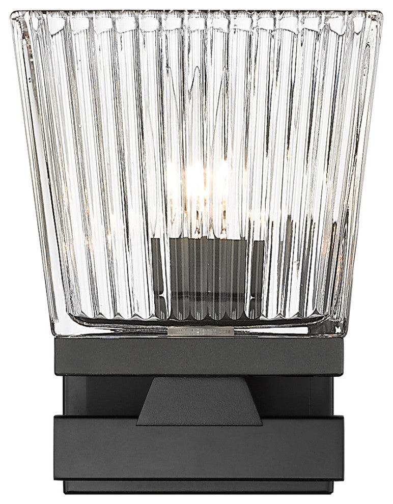 Zlite 1936-1S-MB 1-Light Wall Sconce, Clear