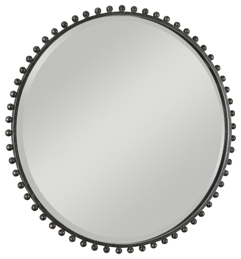 Uttermost Taza Round Iron Mirror