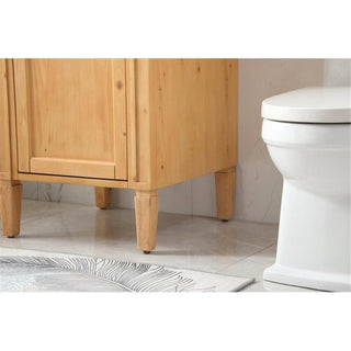 Elegant Decor Park Avenue 21" Aluminum MDF Single Bathroom Vanity - Natural Wood