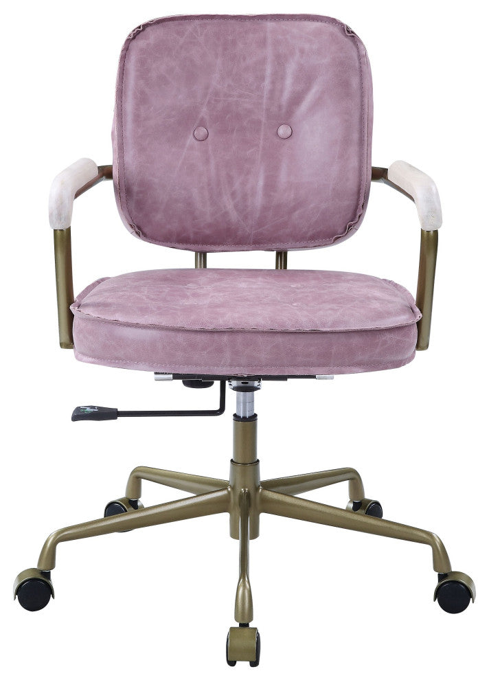 Of00400, Office Chair, Pink Top Grain Leather, Siecross