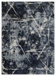 8' X 11' Blue Grey And Beige Abstract Power Loom Stain Resistant Area Rug