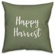 Happy Harvest in Green 18x18 Throw Pillow Cover