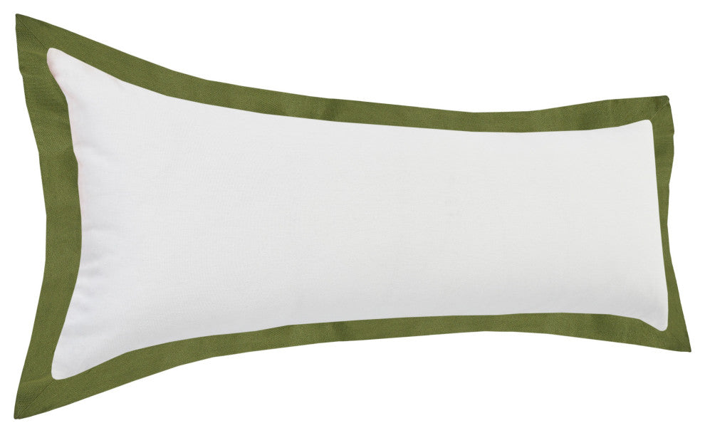 Flora Empire Bordered Throw Pillow, 14"x36"