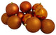 Shatterproof Burnt Orange 4-Finish Christmas Ball Ornaments, 4", 12-Piece Set