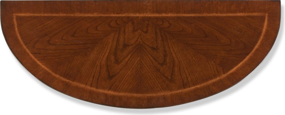 Hampton Demilune 36" Console Table, Medium Brown