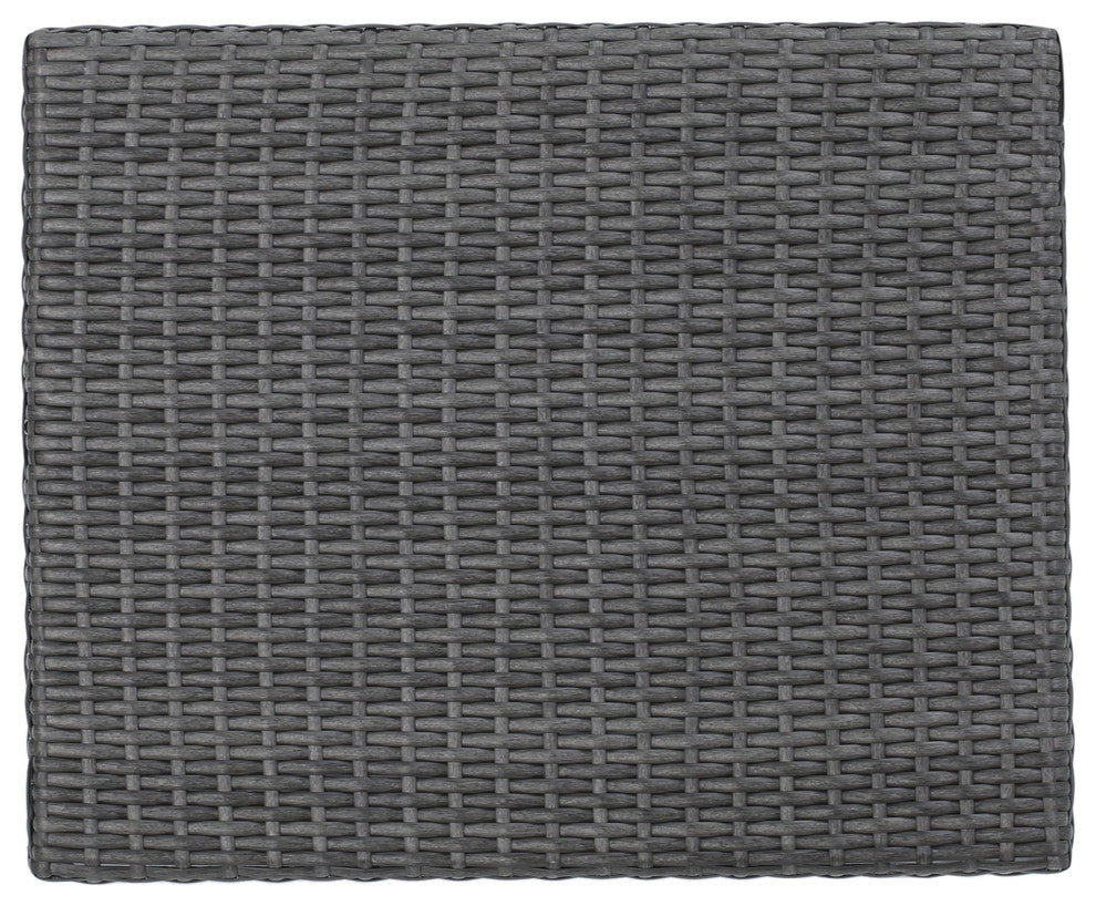 GDF Studio 3-Piece Hogan Outdoor Wicker Chat Set, Gray