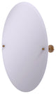 Frameless Oval Tilt Mirror with Beveled Edge, Brushed Bronze