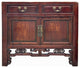 Vintage Chinese Carving Brown Drawers Side Table Credenza Cabinet Hcs7768