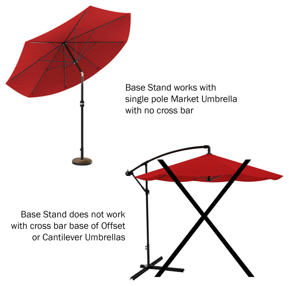 Pure Garden Heavy Duty Resin and Cement 34 lb Outdoor Umbrella Base, Bronze