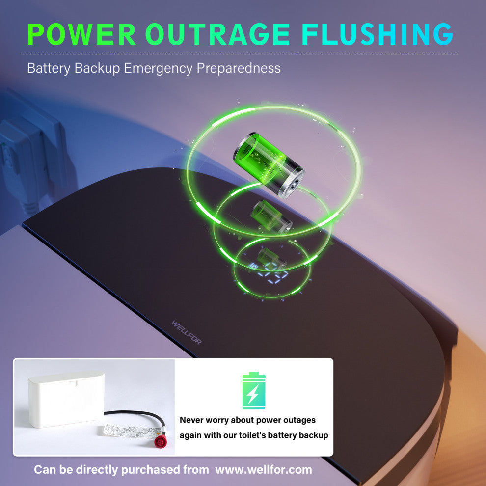 Smart Toilet with Remote Control, Heated Seat, LED Display, and Automatic Flush