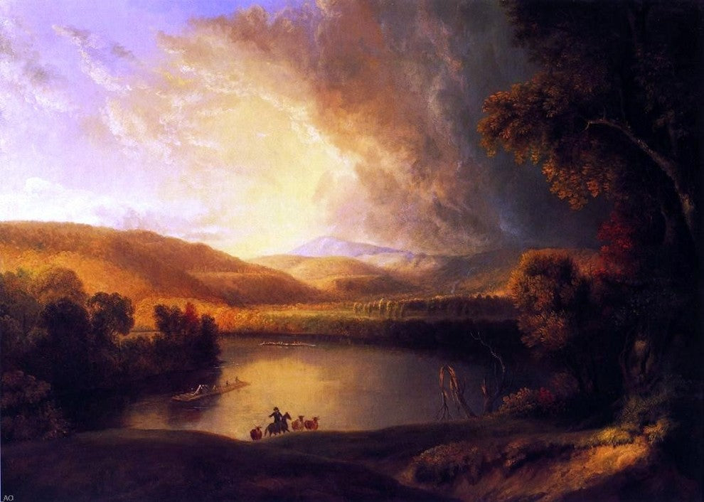Alvan Fisher A Storm in the Valley, Gallery Wrapped Canvas Print, 18"x27"