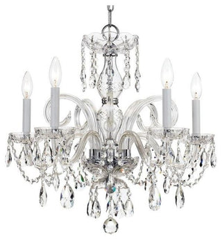 Crystorama Lighting Group 1005-CL-MWP Traditional Crystal 5 Light - Polished