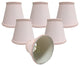 Pink Empire Chandelier Lamp Shade Decorative Trim, Set of 6