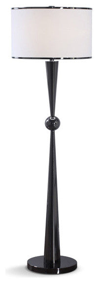 The DIONE Modern Metal Floor Lamp, Black Gunmetal, 62"
