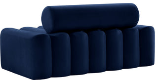 Melody Velvet Upholstered Chair, Navy, Loveseat