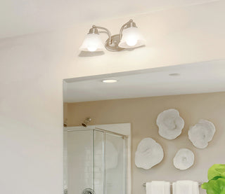 Maxim 2687 Malaga 13"W Bath Light - Satin Nickel / Marble Glass