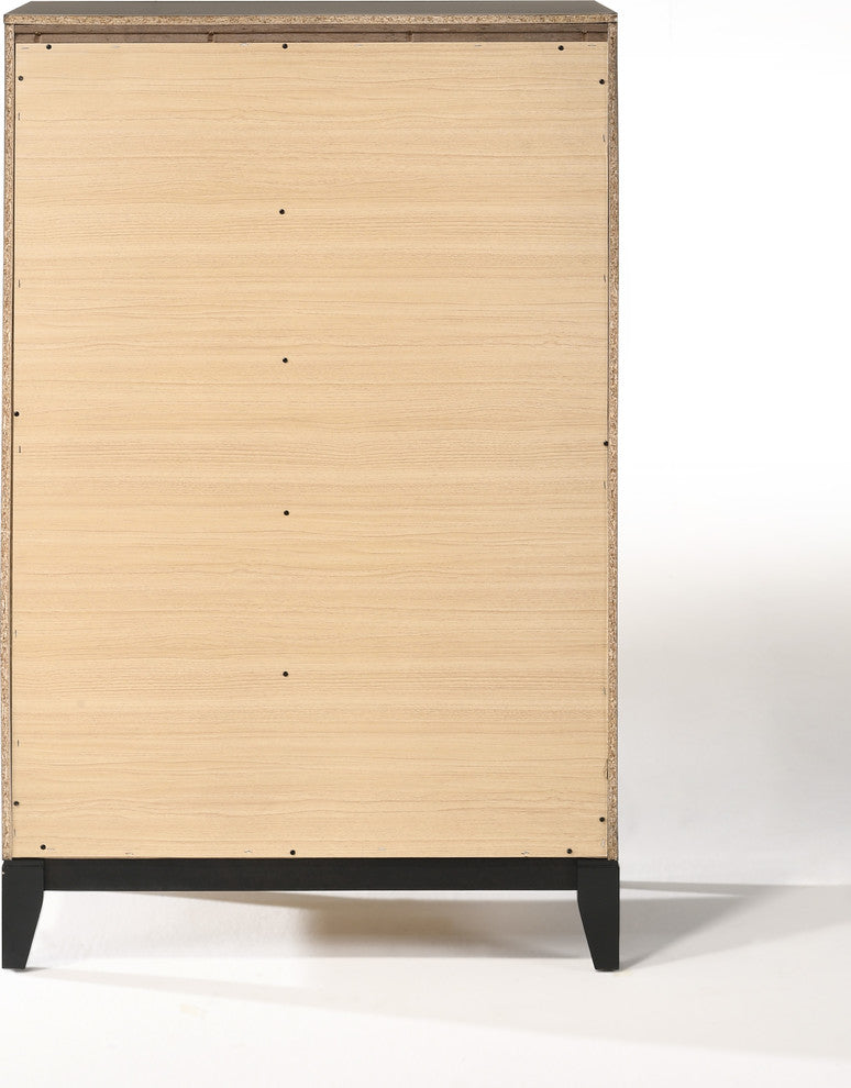 Back view of the chest on a white background showing the backside.