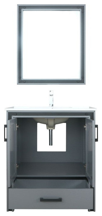 Ziva Transitional Dark Grey 30" Single Vanity Set