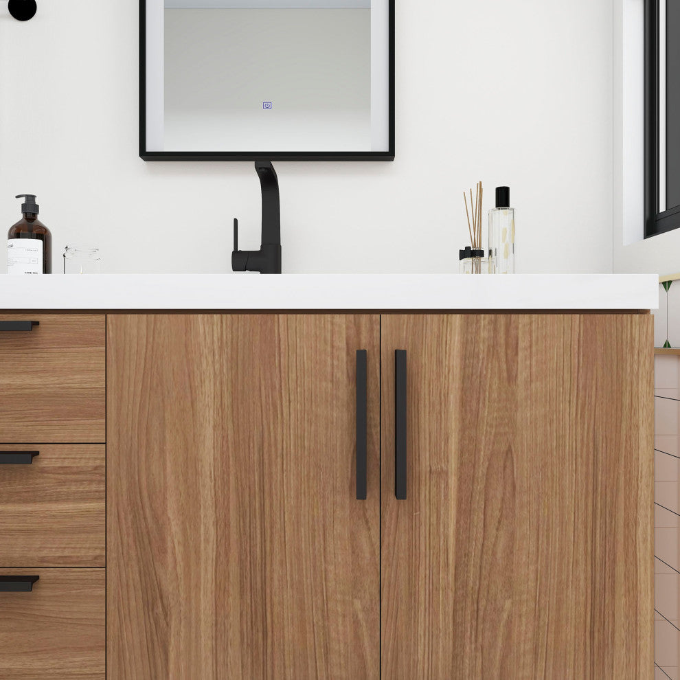 Carla 48" Freestanding Bathroom Vanity, Rosewood