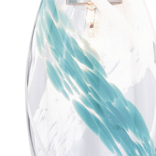 Milano 4.75" Mini Pendant Caribbean Swirl Glass Satin Nickel