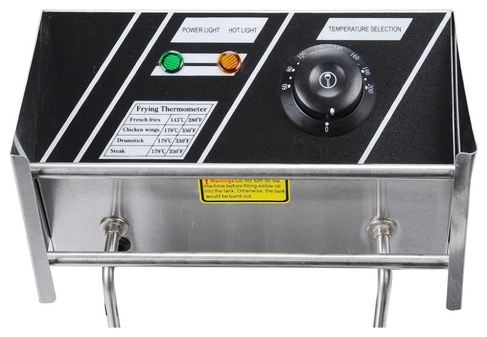 2500W 12L Electric Countertop Deep Fryer Basket French Fry Restaurant