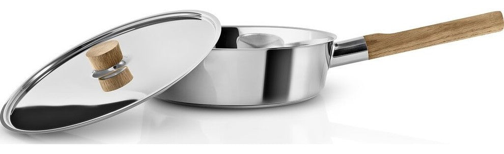 Eva Solo Nordic Kitchen Stainless Steel Saute Pan with Lid, 24cm