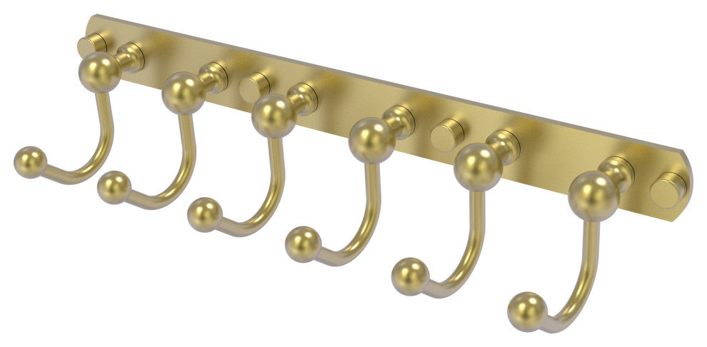 Prestige Skyline 6 Position Tie and Belt Rack, Satin Brass