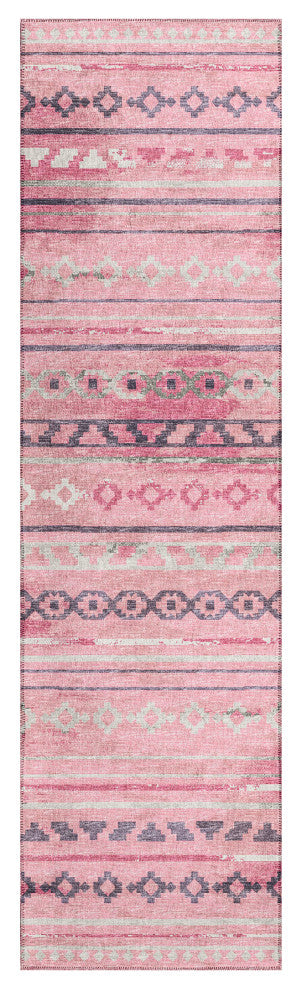 Indoor/Outdoor Sedona SN10 Blush Machine Washable 2'3" x 7'6" Runner Rug