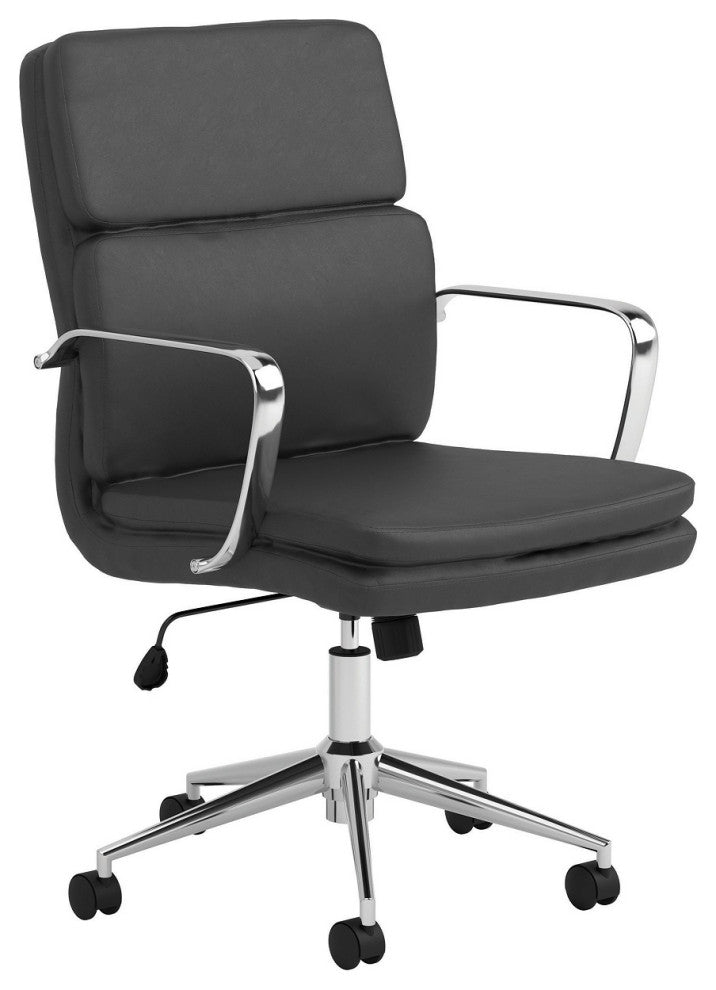 Standard Back Upholstered Office Chair, Black