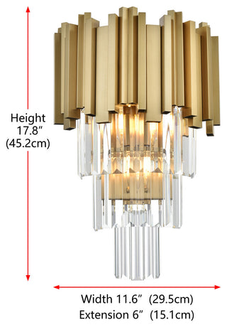 Home Living 12" Wall Sconce, Satin Gold