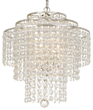Crystorama Lighting Group ARI-304-CL-MWP Arielle 4 Light 18"W - Antique Silver