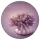 Autumn Purple Flower In Vase, Floral Round Wall Art, 36"
