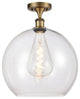 Innovations 516-1C-BB-G122-14 1-Light Semi-Flush Mount, Brushed Brass