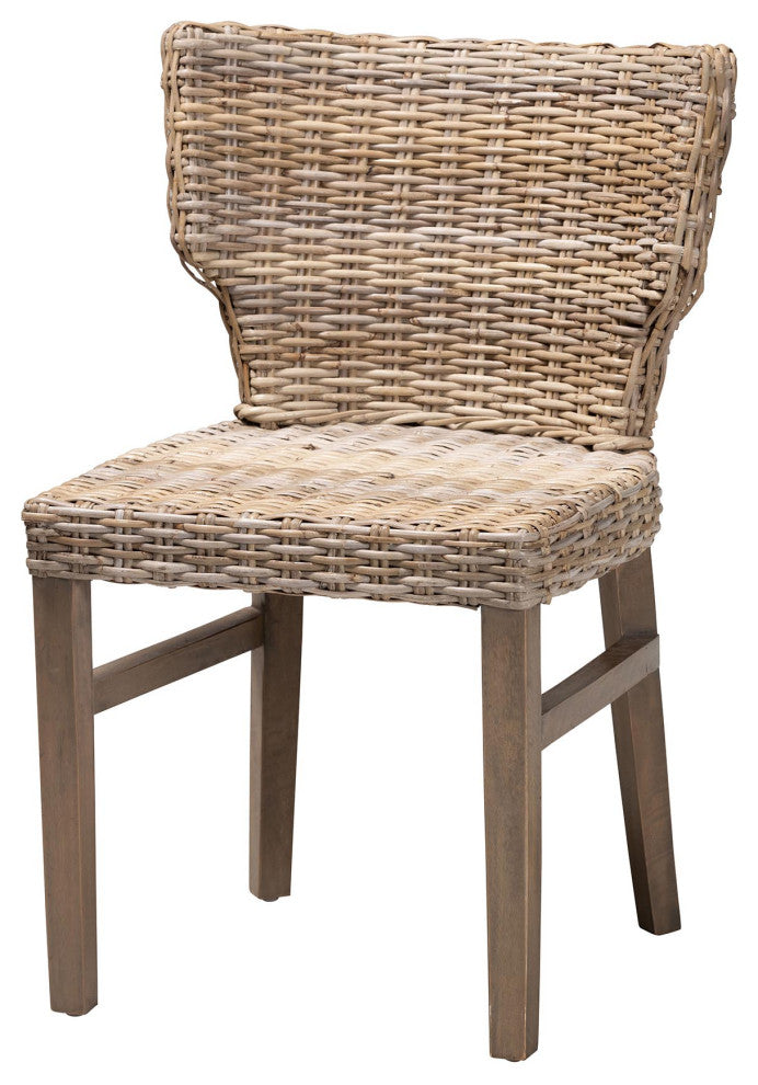 Liana Modern Rattan and Wood Dining Chair
