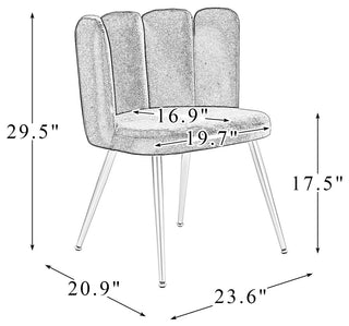 Ofelia Side Chair, Set of 2, Ivory