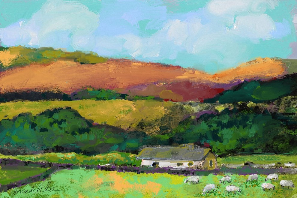 Marmont Hill, "Cotswold Countryside" by Arthur Pina on Wrapped Canvas, 45x30