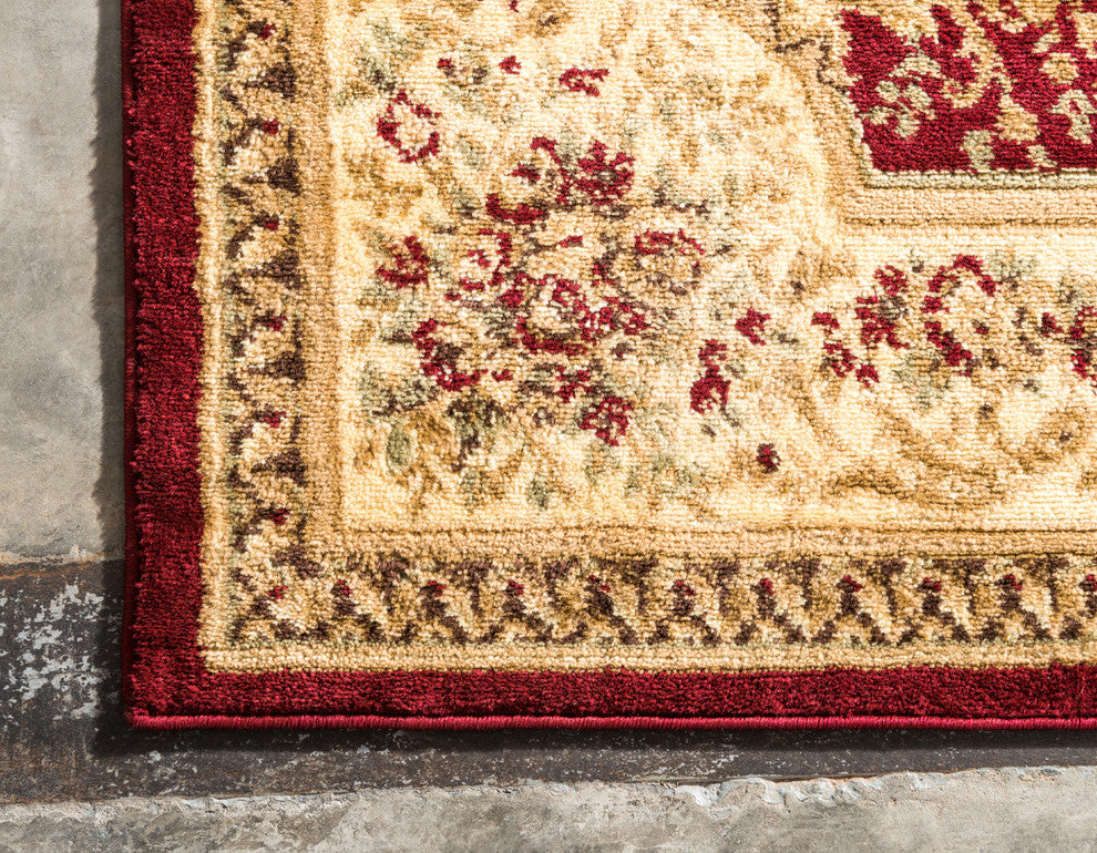 Unique Loom Red Phillipe Versailles 2' 2 x 3' 0 Area Rug