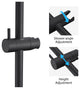 Luxier SB01-30 30" Adjustable Slide Bar for Handheld Showerheads, Matte Black