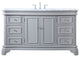 Elegant VF52060GR 60"Single Bathroom Vanity Set, Gray