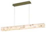 LumenAria Medley 48" LED Alabaster Rocks Linear Pendant