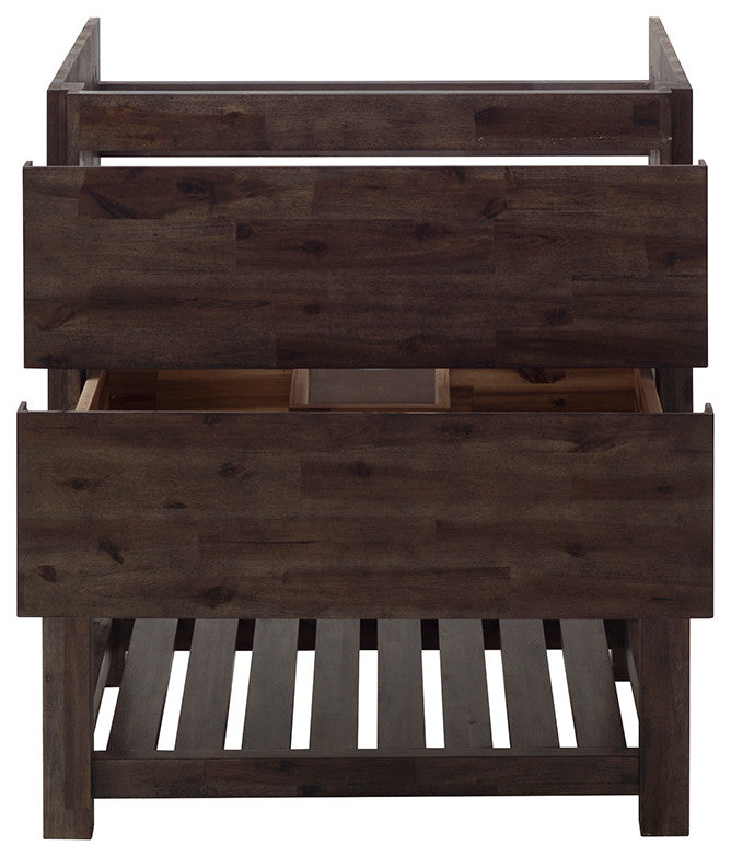 Formosa Floor Standing Open Bottom Modern Bathroom Cabinet, 29"