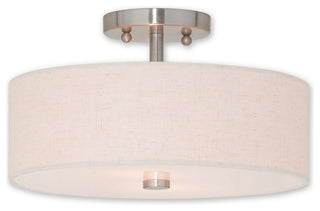 Meridian 2-Light Ceiling Mount, Brushed Nickel
