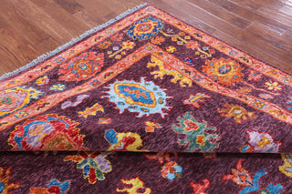 8' Square Turkish Angora Oushak Handmade Wool Rug - Q19855