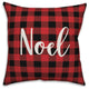 Noel, Buffalo Check Plaid 18x18 Throw Pillow