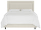 Ana Upholsterd Border Bed, Linen Talc, California King