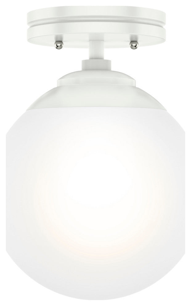 Hunter Hepburn Collection 1-Light Sputnik Flush Mount, Matte White